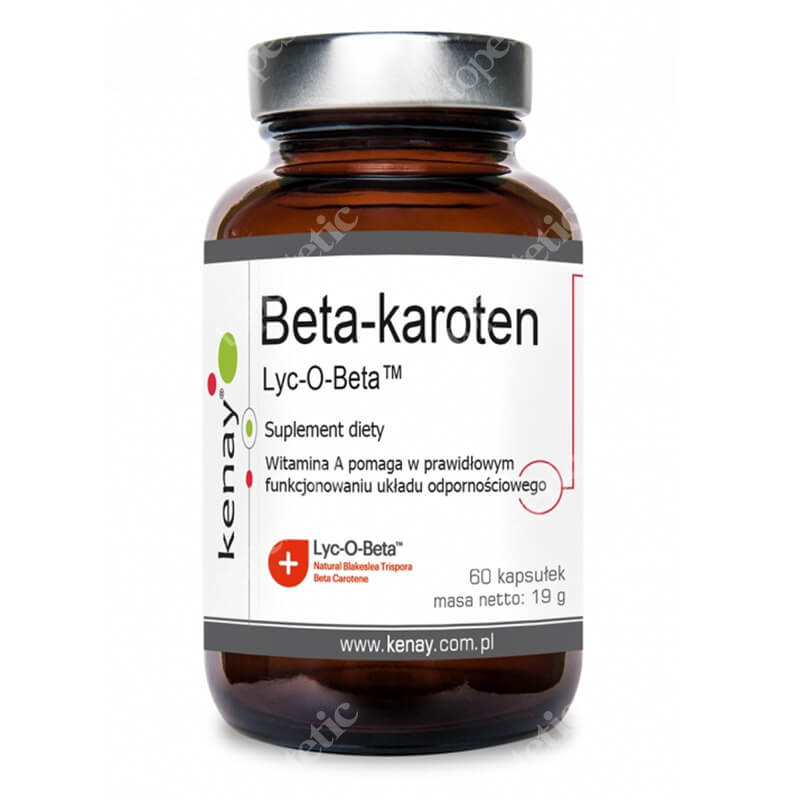 Kenay Beta - karoten Prowitamina A Lyc-O-Beta Suplement diety 60 kapsułek