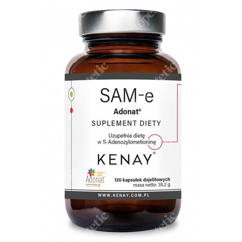 Kenay SAM-e Adonat S-Adenosyl-L-Methionine 120 kapsułek