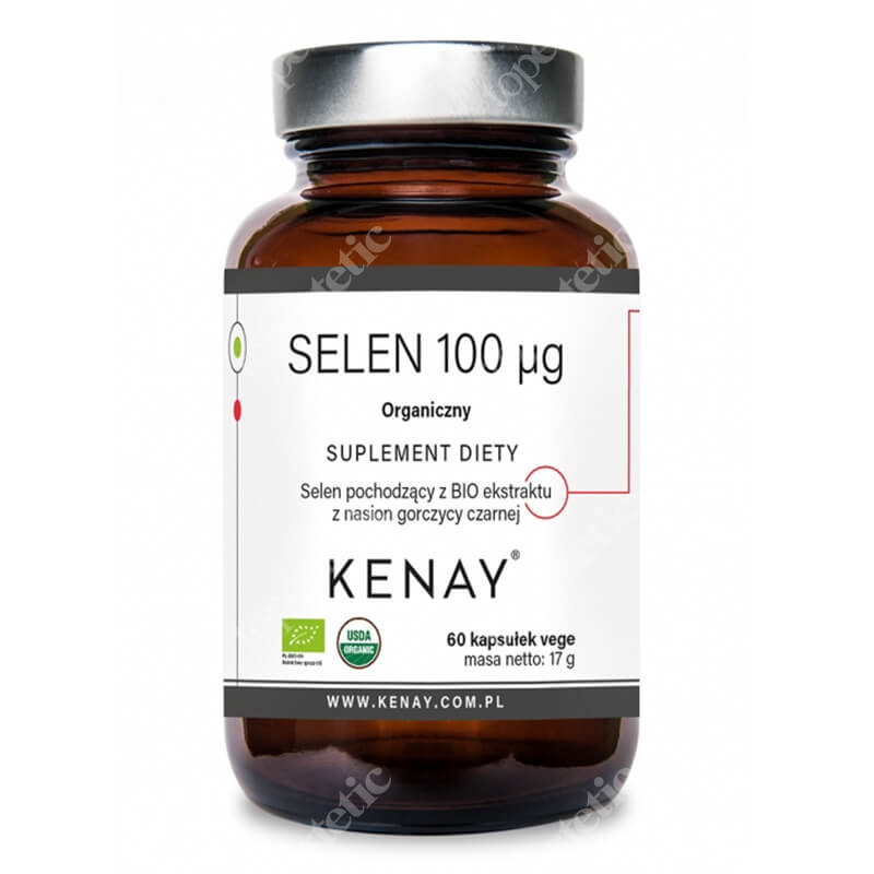 Kenay Selen Organiczny 100 mcg Suplement diety 60 kapsułek
