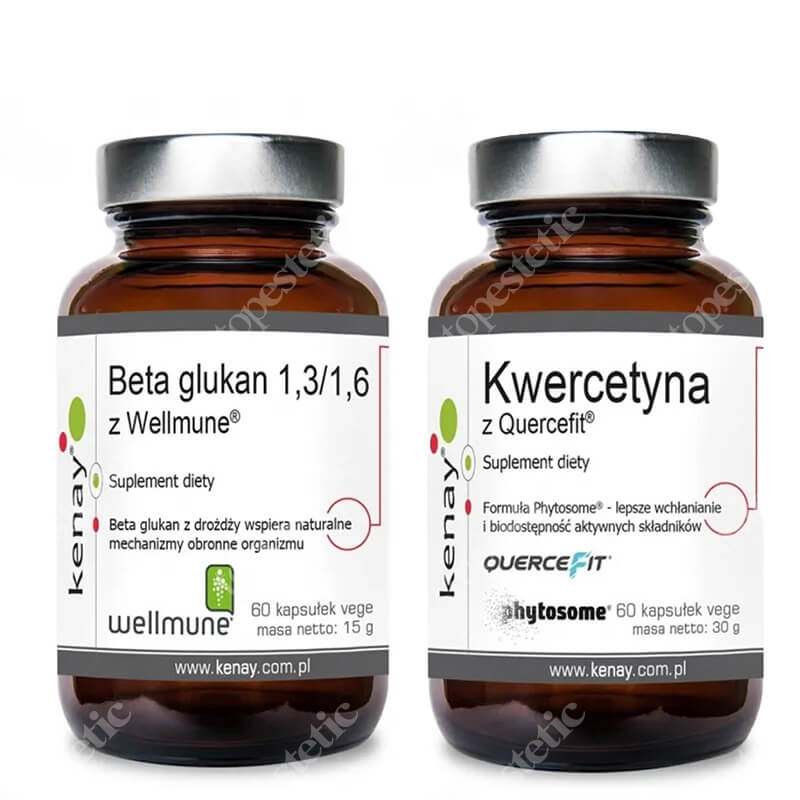 Kenay Wsparcie Odporności ZESTAW Beta glukan 60 kapsułek + Kwercetyna 60 kapsułek