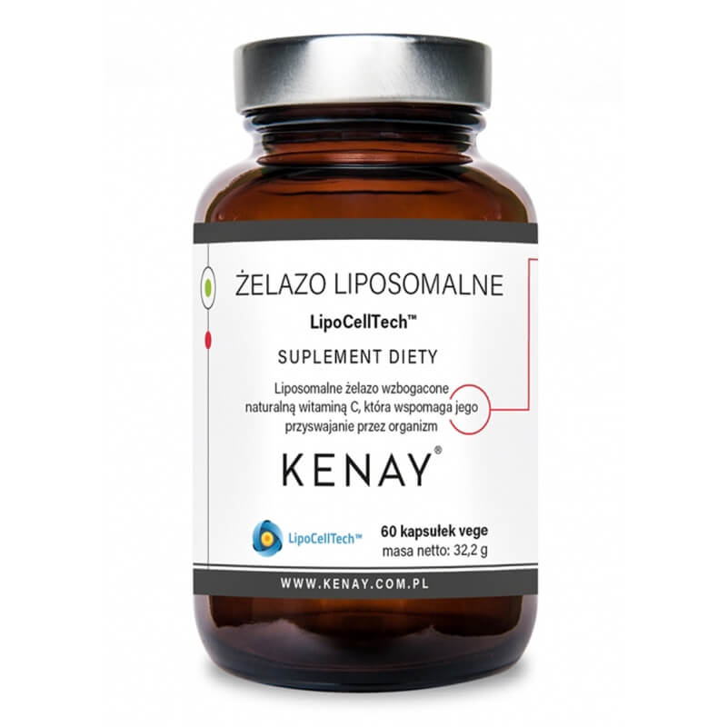 Kenay Żelazo Liposomalne LipoCellTech™ Suplement diety 60 kapsułek