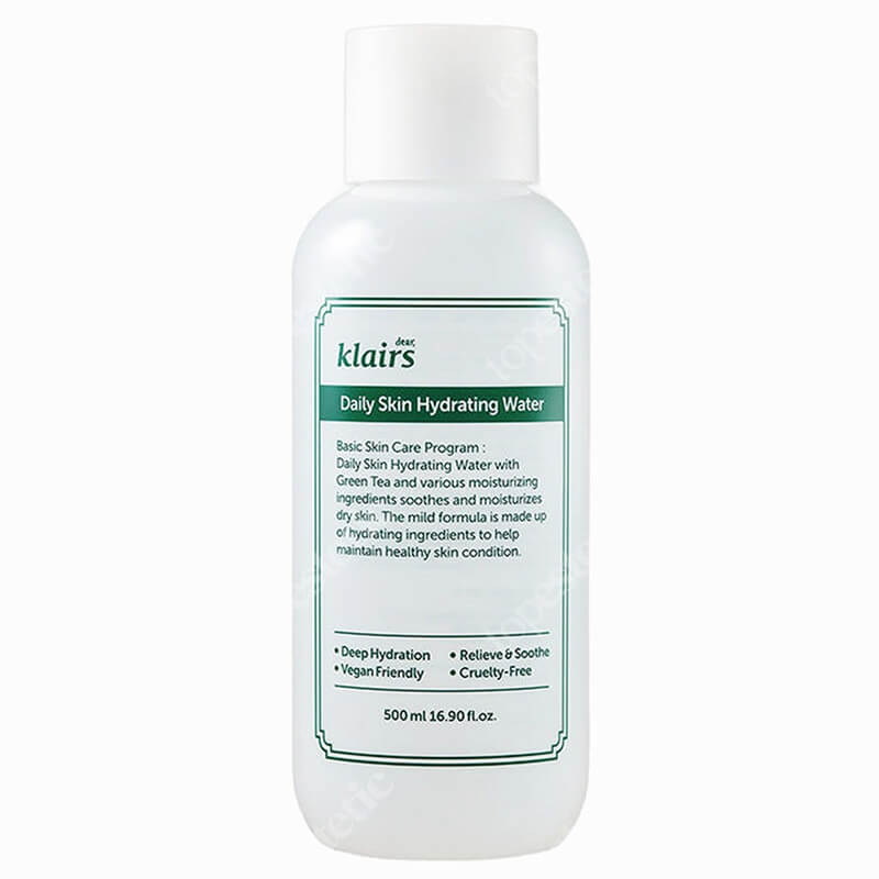 Klairs Daily Skin Hydrating Water Nawadniający tonik na bazie składników certyfikowanych jako EWG GREEN 500 ml