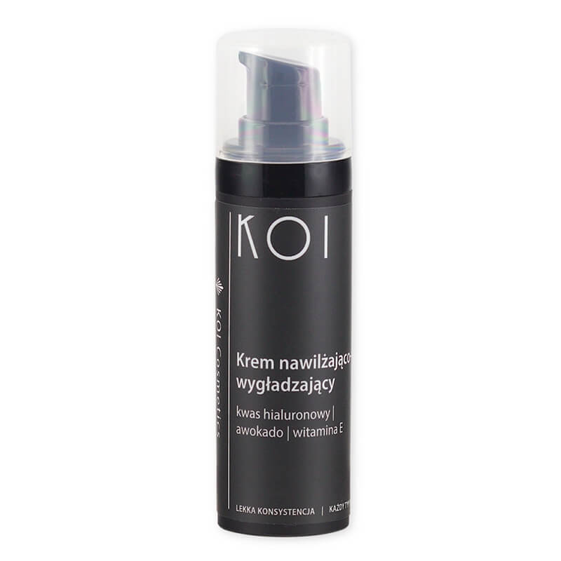 Koi Krem Nawilżająco-Wygładzający Kwas hialuronowy, awokado, witamina E 30 ml