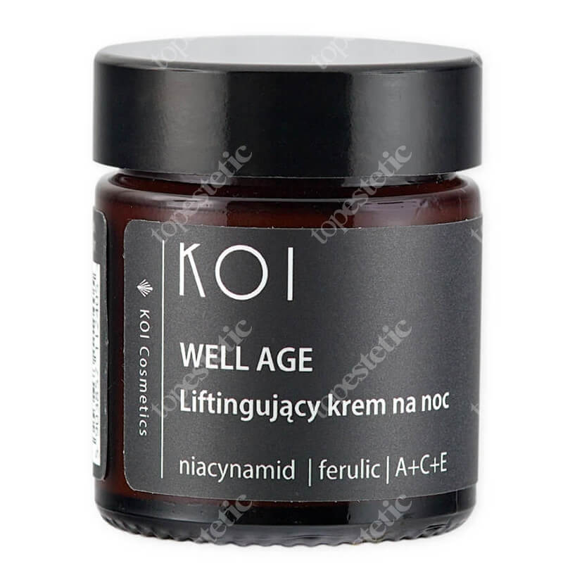 Koi Liftingujący krem na noc Niacynamid, ferulic, witaminy A+C+E 30ml