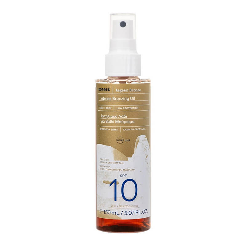 Korres Aegean Bronze Intense Bronzing Oil Olejek do ciała i twarzy SPF 10 150 ml