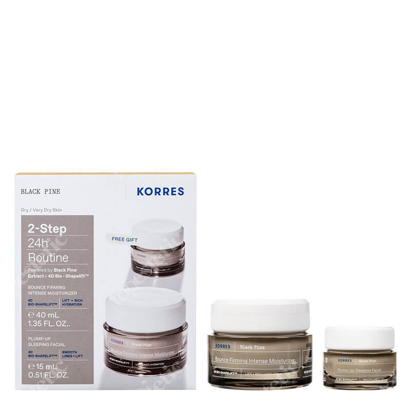 Korres Black Pine 2 Step 24h Routine ZESTAW Krem na dzień 40 ml + Krem na noc 15 ml