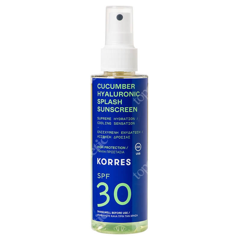 Korres Cucumber Hyaluronic Splash Sunscreen SPF 30 Spray ochronny do ciała i twarzy 150 ml