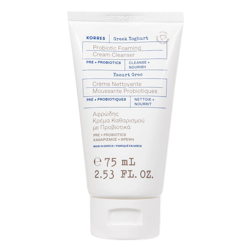 Korres Greek Yoghurt Foaming Cream Cleanser Travel Size Kremowy żel do mycia twarzy z probiotykami 75 ml