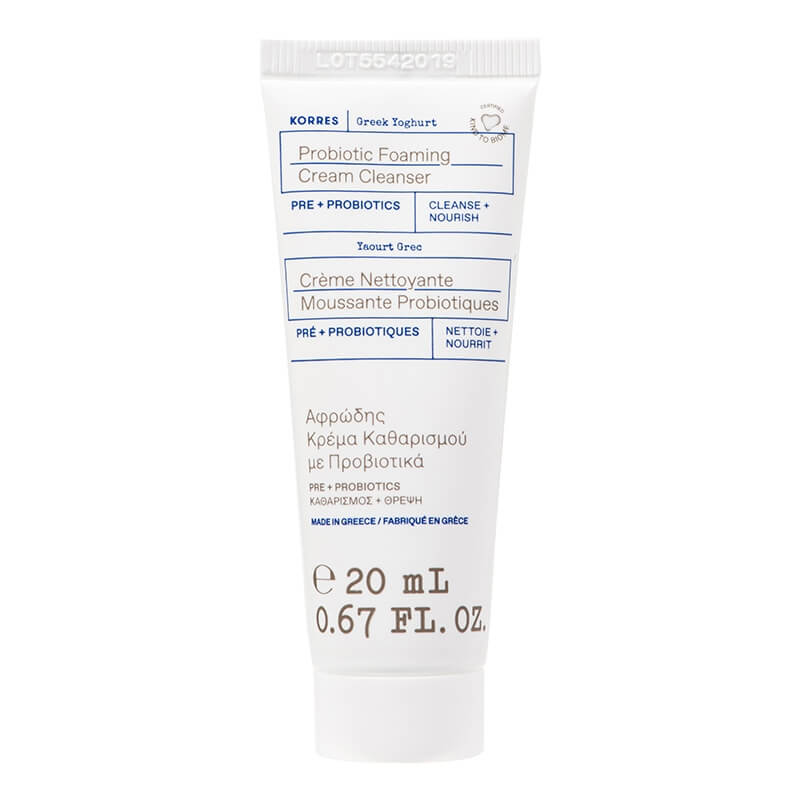 Korres Greek Yoghurt Probiotic Foaming Cream Cleanser Kremowa pianka oczyszczająca z probiotykami 20 ml