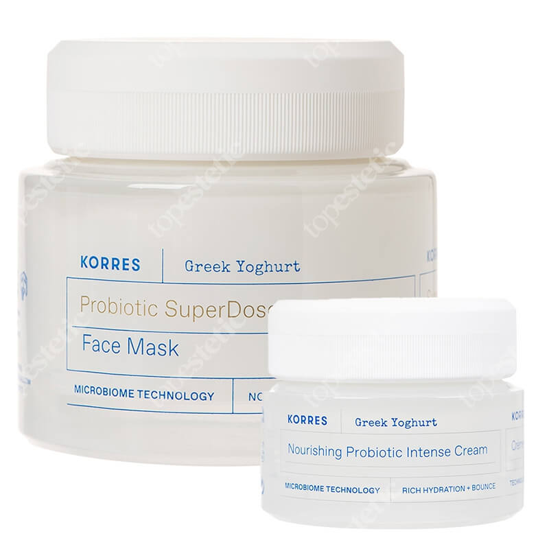 Korres Greek Yoghurt Set ZESTAW Kojący krem intensywnie nawilżający 40 ml + Maska do twarzy 100 ml