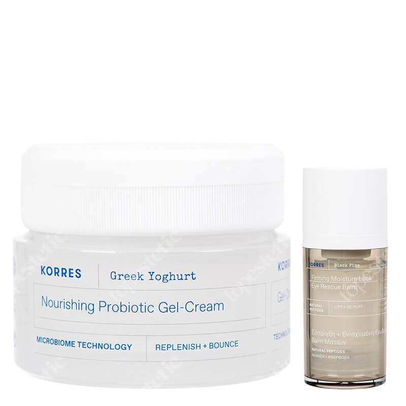 Korres Nourishing + Firming Set ZESTAW Krem - żel z probiotykami 40 ml + Ujędrniajacy krem pod oczy 15 ml