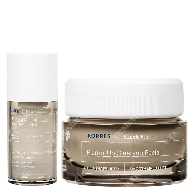 Korres Plump-Up Beauty ZESTAW Ujędrniajacy krem pod oczy 15 ml + Krem na noc 40 ml