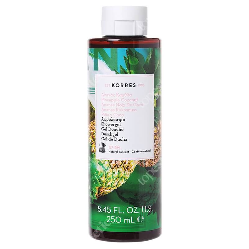 Korres Showergel Pineaplle Coconut Żel pod prysznic o zapachu ananasa i kokosa 250 ml