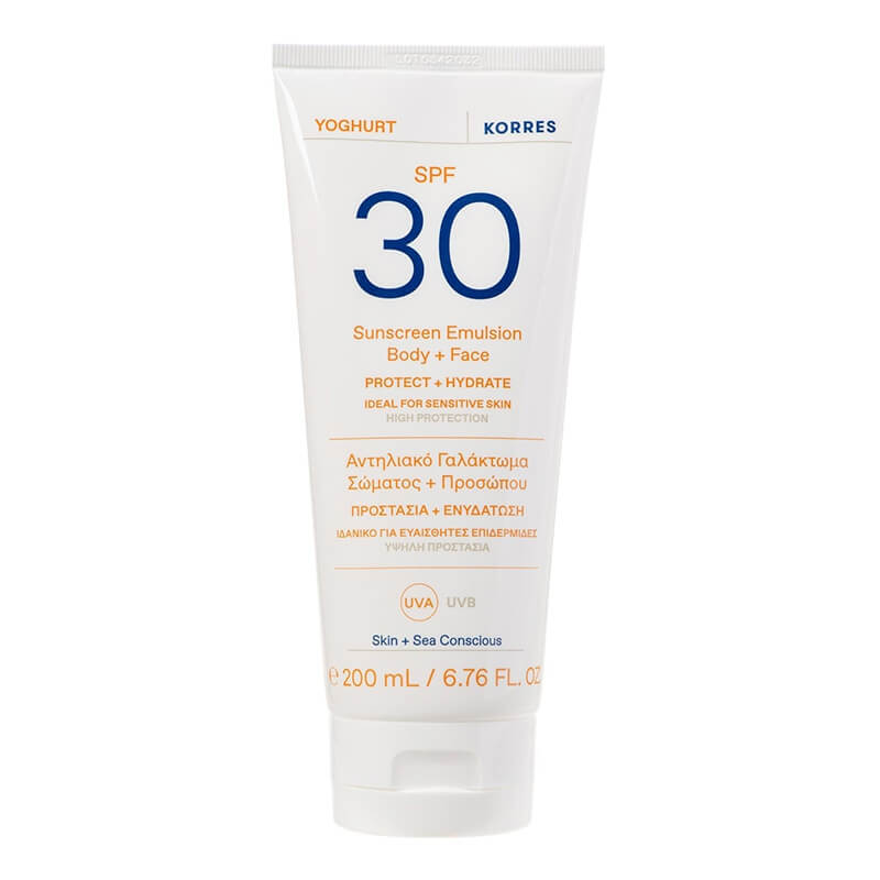 Korres Sunscreen Emulsion Body + Face SPF 30 Emulsja ochronna do ciała i twarzy SPF 30 200 ml