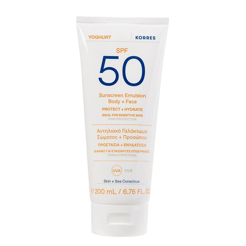 Korres Sunscreen Emulsion Body+Face SPF 50 Emulsja ochronna do ciała i twarzy 200 ml