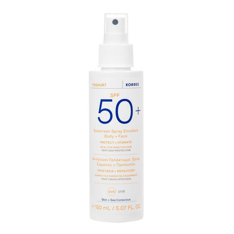 Korres Sunscreen Spray Emulsion Body Face SPF 50+ Spray ochronny do ciała i twarzy 150 ml