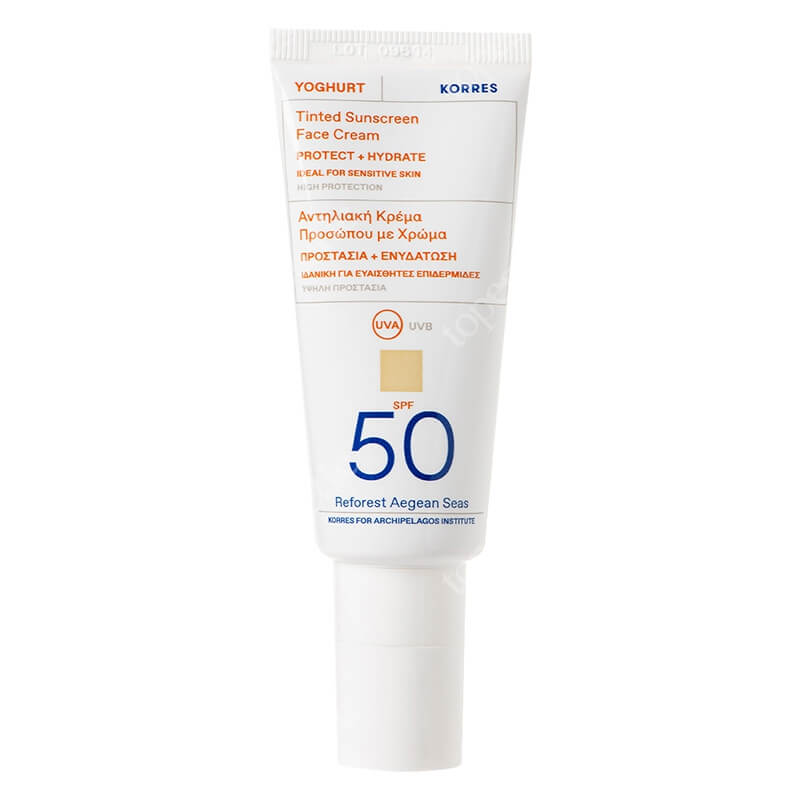 Korres Tinted Face Sunscreen SPF 50 Koloryzujący krem ochronny do twarzy 40 ml