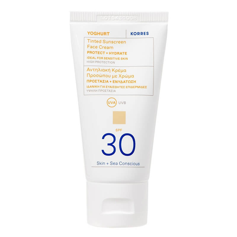 Korres Tinted Sunscreen Face Cream SPF 30 Koloryzujący krem ochronny do twarzy SPF 30 50 ml