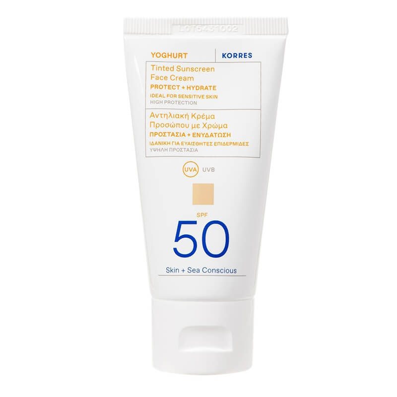 Korres Tinted Sunscreen Face Cream SPF 50 Koloryzujący krem ochronny do twarzy 50 ml