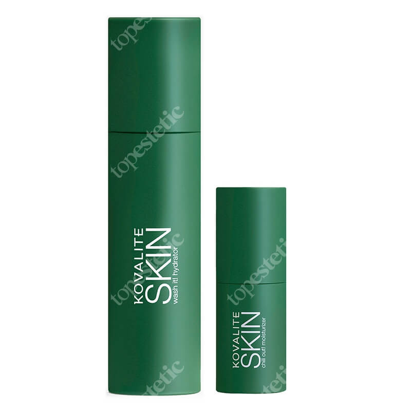 Kovalite Skin Wash It! + Chill Out! ZESTAW Żel do mycia twarzy 100 ml + Krem nawilżający do twarzy 20 ml