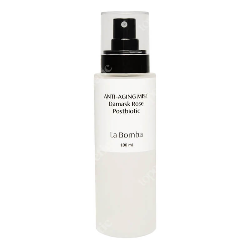 La Bomba Anti-Aging Mist Damask Rose Postbiotic Mgiełka nawilżająco-wygładzająca o zapachu geranium 100 ml