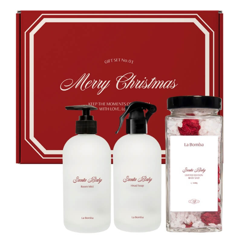 La Bomba Gift Set #2 ZESTAW Sól do kąpieli 680 g + Mgiełka do pomieszczeń 250 g + Mydło do rąk 250 g