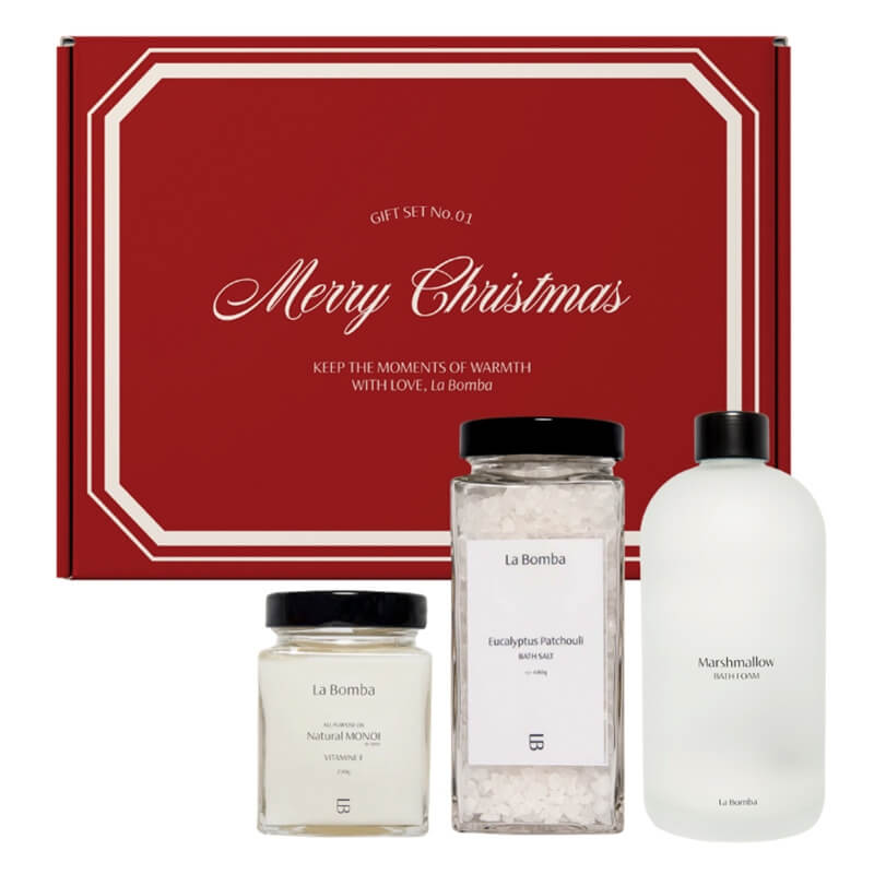 La Bomba Gift Set #5 ZESTAW Olej Monoi 230 g + Sól do kąpieli 580 g + Bezwonny płyn do kąpieli 500 ml