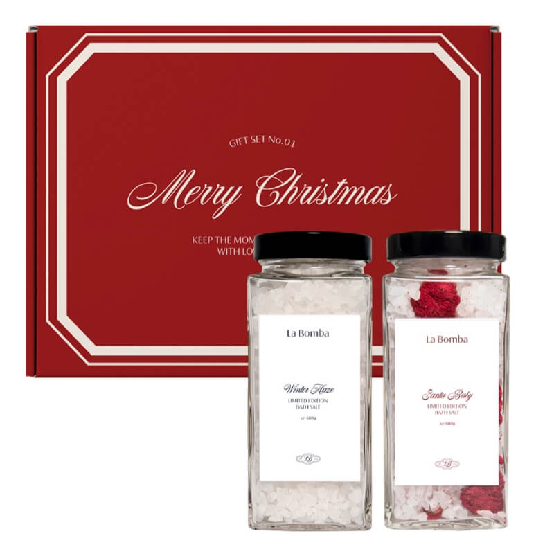 La Bomba Gift Set #7 ZESTAW Sól do kąpieli Santa Baby 680 g + Sól do kąpieli Winter Haze 680 g