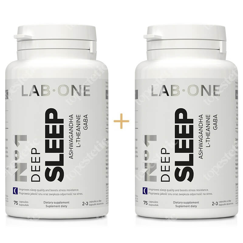Lab One N°1 Deep Sleep ZESTAW Dwupak Suplement diety 2x 75 kaps.