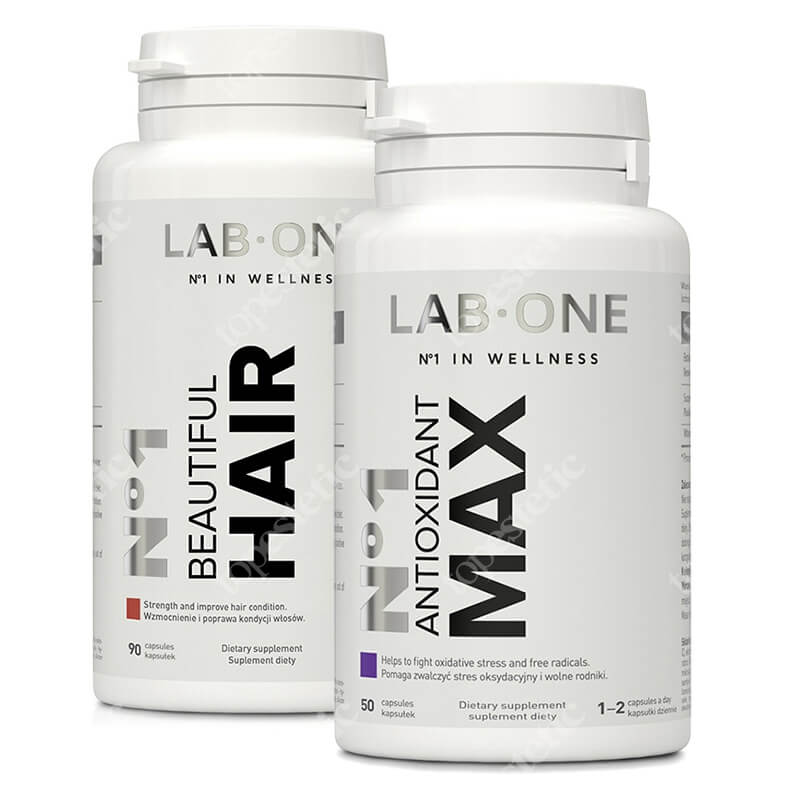 Lab One No1 Antioxidant Hair Action ZESTAW Silne antyoksydanty 50 kaps. + Suplement diety 90 kaps.