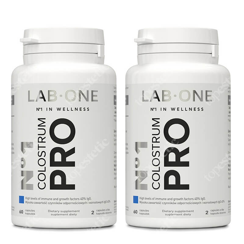 Lab One No1 Colostrum Pro x 2 ZESTAW Naturalne wsparcie dla układu immunologicznego 60 kaps. x 2