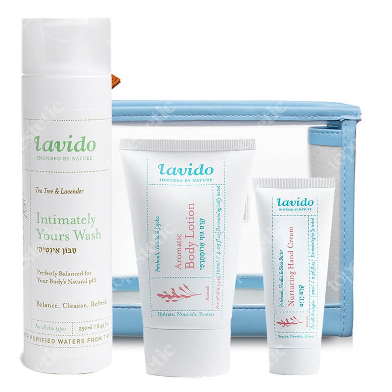Lavido Body Smart Care ZESTAW Żel do higieny intymnej 250 ml + Krem do rąk 70 ml + Balsam do ciała 120 ml + Kosmetyczka 1 szt