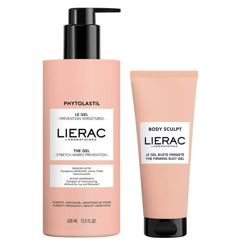 Lierac Body Firm ZESTAW Żel do biustu 75 ml + Żel zapobiegający rozstępom 400 ml