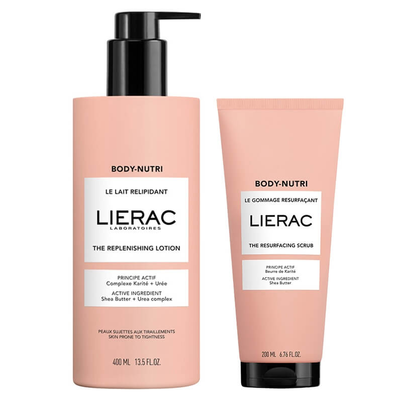 Lierac Body-Nutri Set ZESTAW Peeling 200 ml + Balsam regenerujący 400 ml