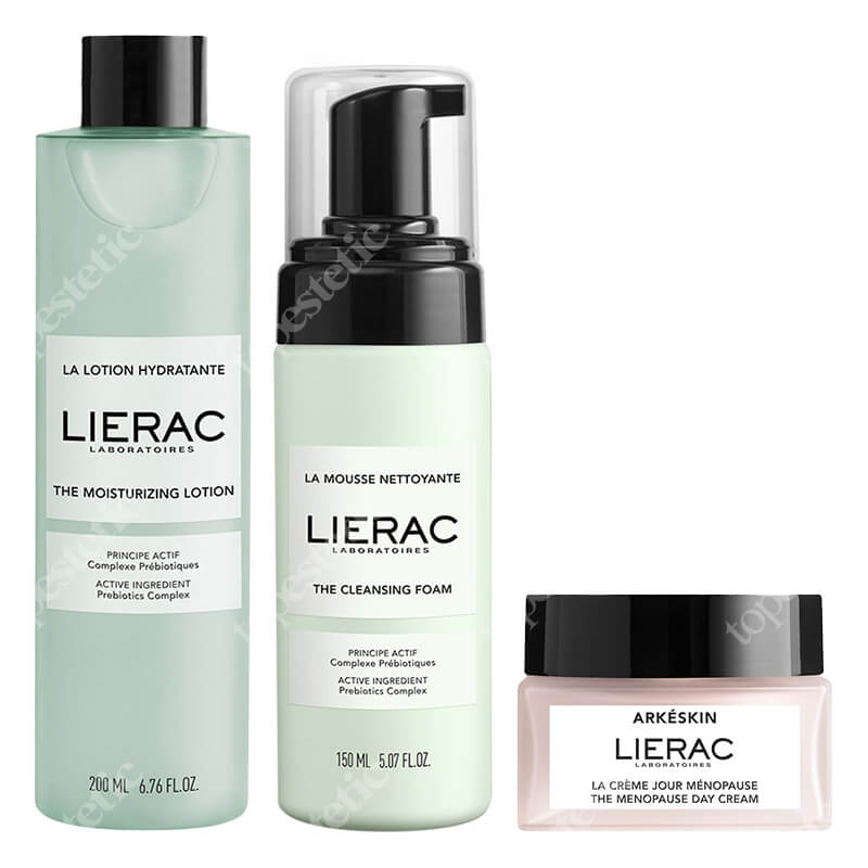 Lierac Complete Care Set ZESTAW Pianka oczyszczająca 150 ml + Tonik nawilżający 200 ml + Krem na dzień w okresie menopauzy 50 ml
