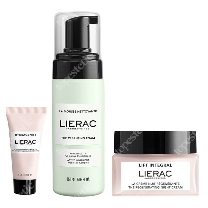 Lierac Day And Night Set ZESTAW Pianka oczyszczająca 150 ml + Krem na noc 50 ml + Krem-żel rozświetlający 15 ml