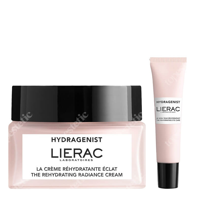 Lierac Glow Skin ZESTAW Krem rozświetlający 50 ml + Nawilżająca pielęgnacja okolic oczu 15 ml