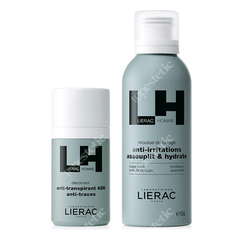 Lierac Men Set ZESTAW Pianka do golenia 150 ml + Antyperspirant 50 ml