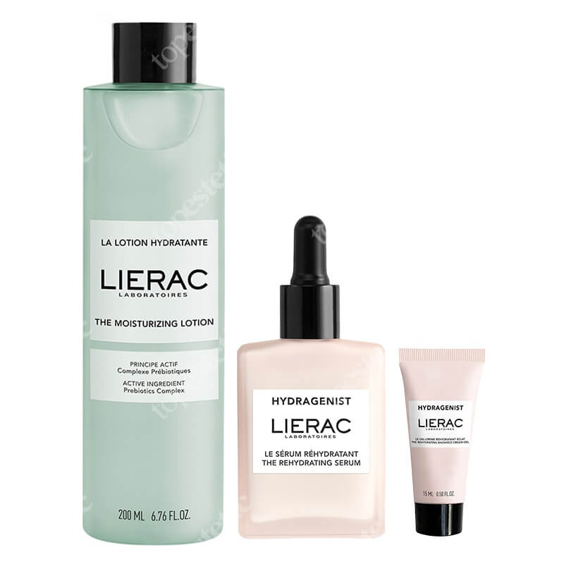 Lierac Rehydrating Skin Set ZESTAW Tonik nawilżający 200 ml + Serum nawilżające 30 ml + Krem-żel rozświetlający 15 ml