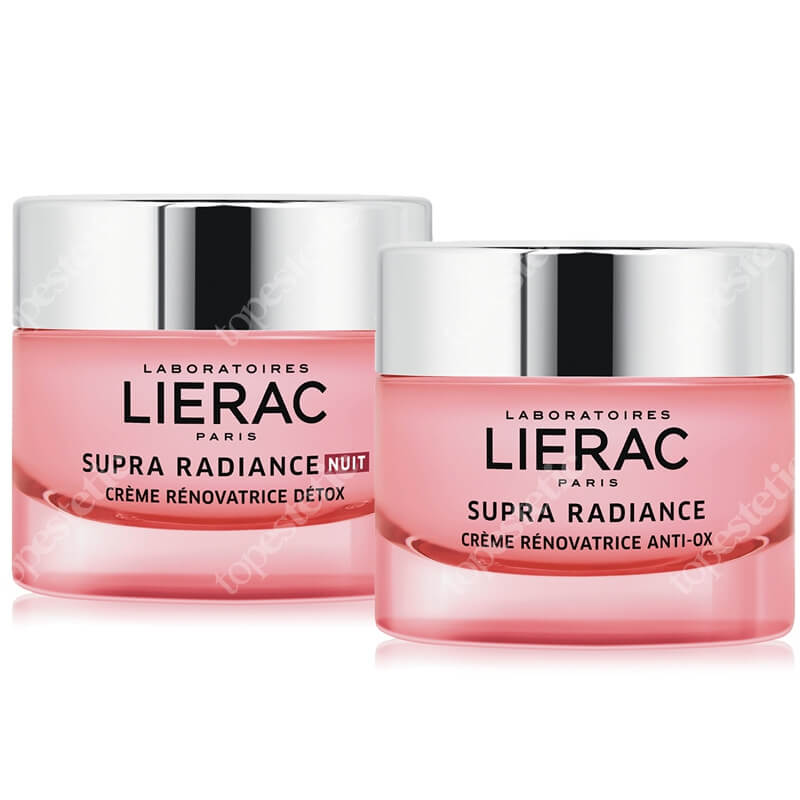 Lierac Supra Radiance Detox + Supra Radiance Cream ZESTAW Odnawiający krem na noc 50 ml + Odnawiający krem 50 ml
