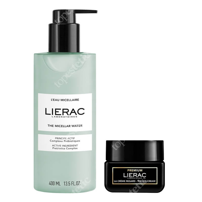 Lierac The Micellar Water + The Eye Cream ZESTAW Woda micelarna 400 ml + Krem pod oczy 20 ml