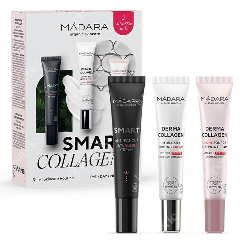 Madara Smart Collagen 3w1 ZESTAW Krem pod oczy 15 ml + Krem ujędrniający 15 ml + Krem na noc 15 ml