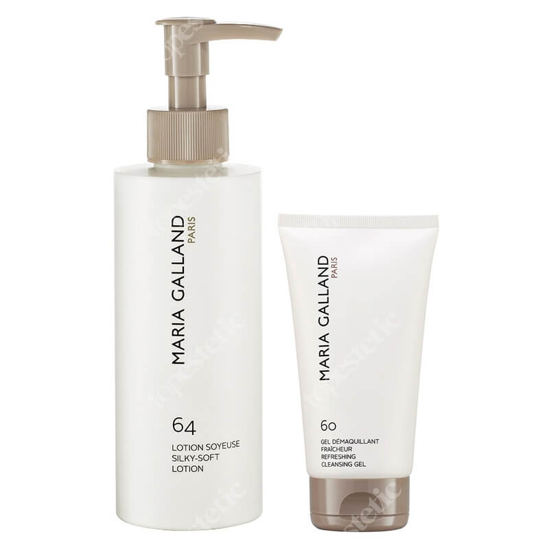 Maria Galland Clean and Soft Skin ZESTAW Tonik jedwabny 200 ml + Odświeżający żel do mycia 150 ml