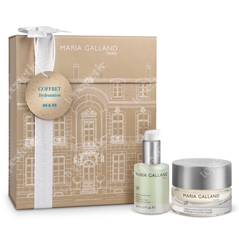 Maria Galland Coffret Hydration 2019 ZESTAW Krem intensywnie nawilżający 50 ml + Serum intensywnie nawilżające 30 ml + szpatułka 1 szt