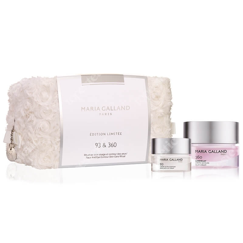 Maria Galland Coffret Lumin 'Eclat 2020 ZESTAW Bogaty krem ceramidowy pod oczy 15 ml + Krem liftingujący 50 ml + kosmetyczka 1 szt