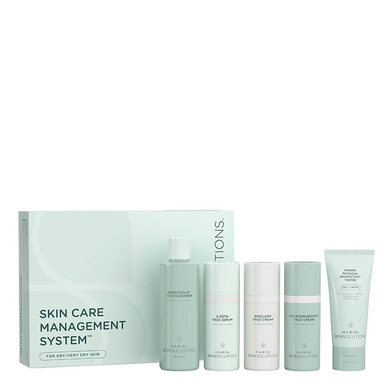 Marini SkinSolutions Skin Care Management System™ Tinted ZESTAW przeciwzmarszczkowy dla skóry suchej i bardzo suchej z kremem koloryzującym 1 szt