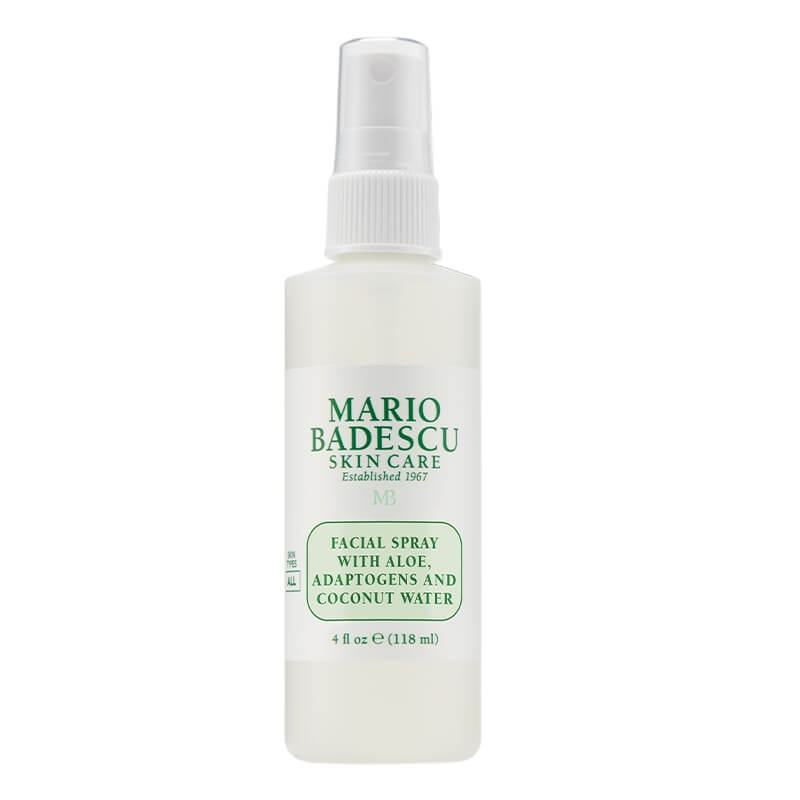 Mario Badescu Facial Spray With Aloe, Adaptogens and Coconut Water Nawilżająco-rozświetlająca mgiełka do twarzy z aloesem, adaptogenami i wodą kokosową 118 ml