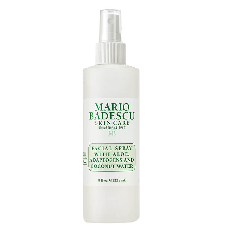 Mario Badescu Facial Spray With Aloe, Adaptogens and Coconut Water Nawilżająco-rozświetlająca mgiełka do twarzy z aloesem, adaptogenami i wodą kokosową 236 ml