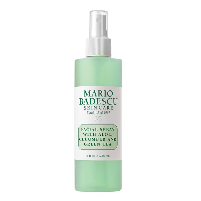 Mario Badescu Facial Spray With Aloe, Cucumber And Green Tea Nawilżająco-odświeżająca mgiełka do twarzy z aloesem, ogórkiem i zieloną herbatą 236 ml