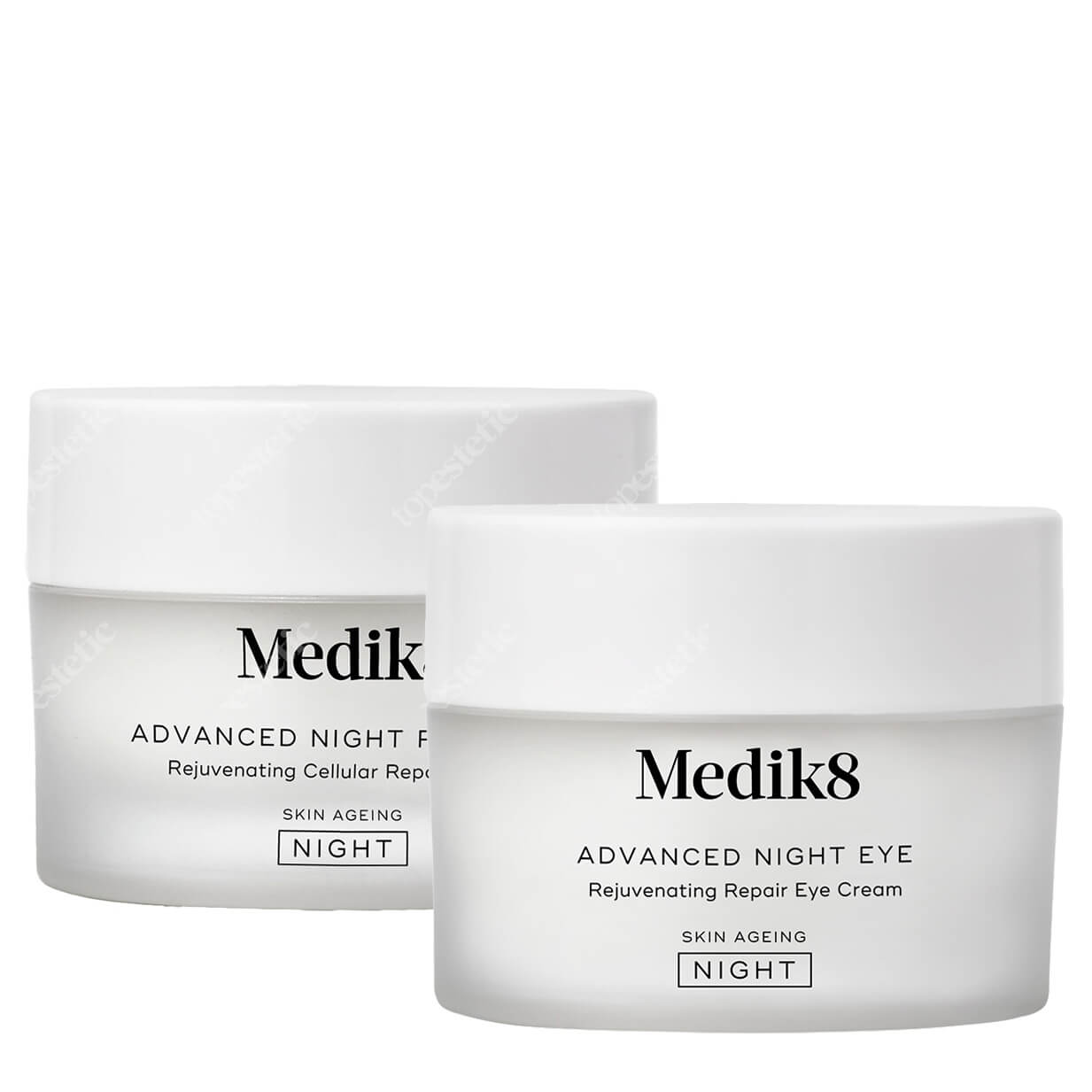 Medik8 Advanced Night Set ZESTAW Odżywczy krem pod oczy 15 ml + Odbudowujący krem naprawczy na noc 12,5 ml
